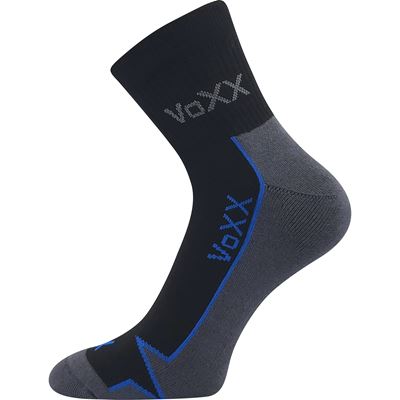 Ponožky bavlněné sportovní LOCATOR B černé s modrou