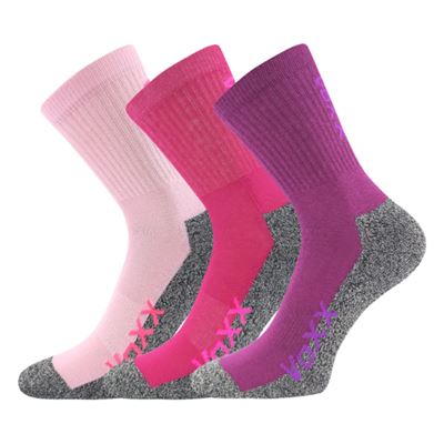 Ponožky dětské outdoorové LOCIK bavlněné DÍVČÍ (3 páry)