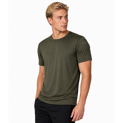 Tričko funkční pánské MERINOWOOL 02 s krátkým rukávem KHAKI
