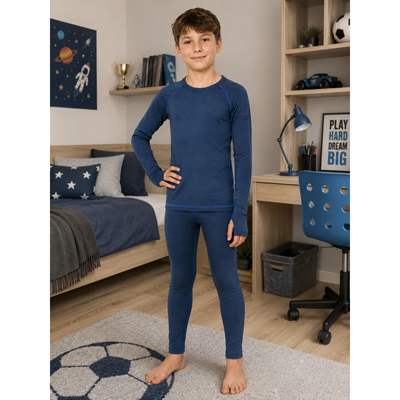 Spodky funkční dětské MERINOWOOL 22 dlouhé JEANS/modrá VoXX 127288 2