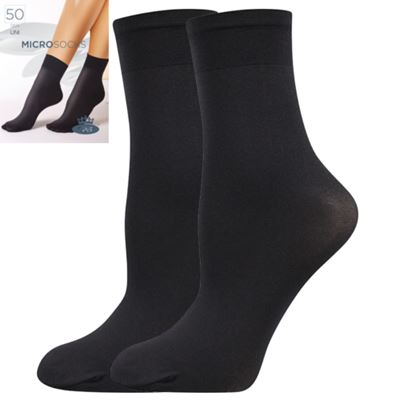 Ponožky dámské silonkové MICRO socks NERO (černé) (6 párů)