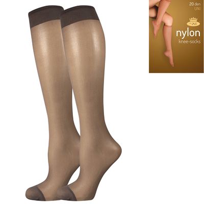 Podkolenky dámské silonkové NYLON knee-socks FUMO (kouřově šedé) 2 páry v balení (6 kusů)
