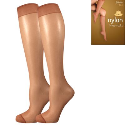 Podkolenky dámské silonkové NYLON knee-socks OPAL (opálené) 2 páry v balení (6 kusů)