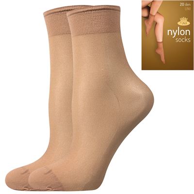 Ponožky dámské silonkové NYLON socks BEIGE (tělové) 2 páry v balení