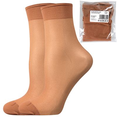 Ponožky dámské silonkové NYLON socks OPAL (opálené) 2 páry balené pouze v sáčku