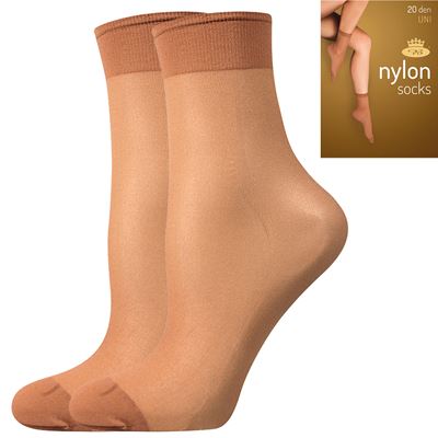 Ponožky dámské silonkové NYLON socks OPAL (opálené) 2 páry v balení