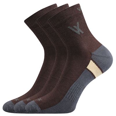 Ponožky bavlněné sportovní NEO hnědé (3 páry)