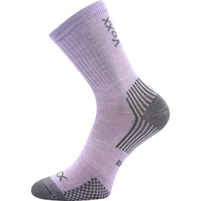 Ponožky dětské slabé z merino OPTIMALIK s ionty stříbra SVĚTLE FIALOVÉ