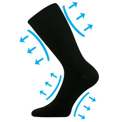 Ponožky extra roztažné OREGAN pro diabetiky ČERNÉ