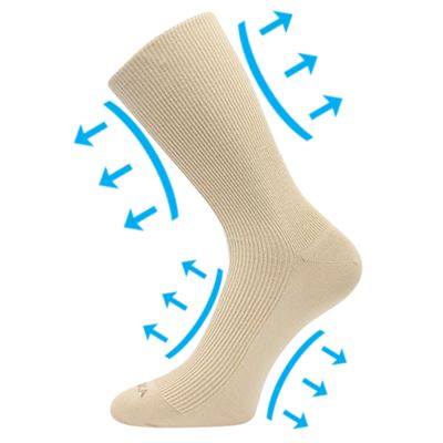Ponožky extra roztažné OREGAN pro diabetiky BÉŽOVÉ