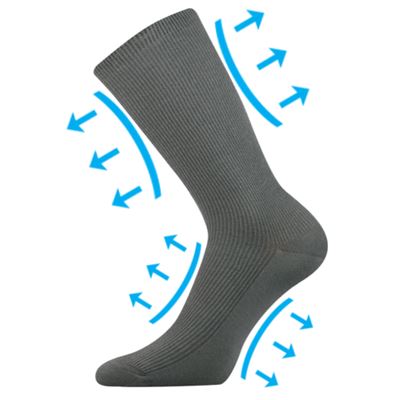Ponožky extra roztažné OREGAN pro diabetiky ŠEDÉ