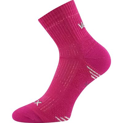 Ponožky dvouvrstvé z merino vlny OULU středně vysoké FUXIA