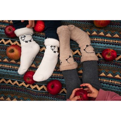 Ponožky zimní vlněné OVEČKANA smetanové