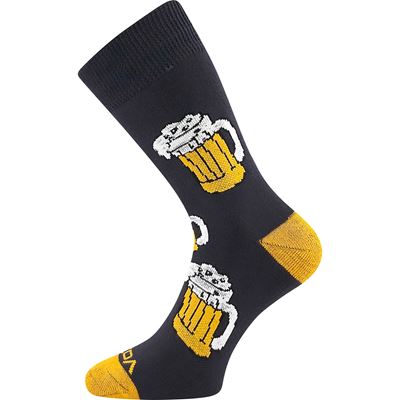 Ponožky pro pivaře PIVoXX FROTÉ s obrázkem PIVNÍCH PŮLLITRŮ