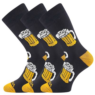 Ponožky pro pivaře PIVoXX FROTÉ s obrázkem PIVNÍCH PŮLLITRŮ
