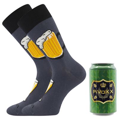 Ponožky pánské letní PIVOXX + PLECHOVKA s obrázky PIVA vzor B