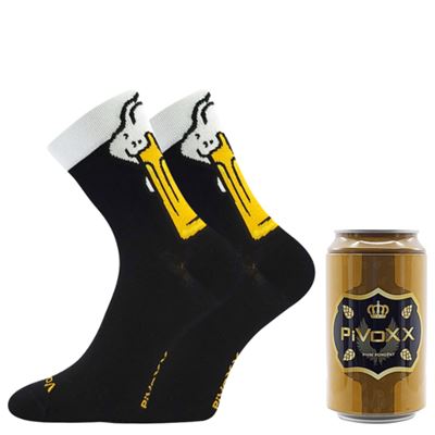 Ponožky pánské letní PIVOXX + PLECHOVKA s obrázky PIVA vzor C