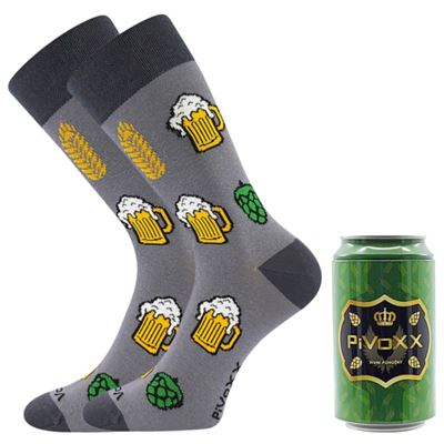 Ponožky pánské letní PIVOXX + PLECHOVKA s obrázky PIVA vzor D