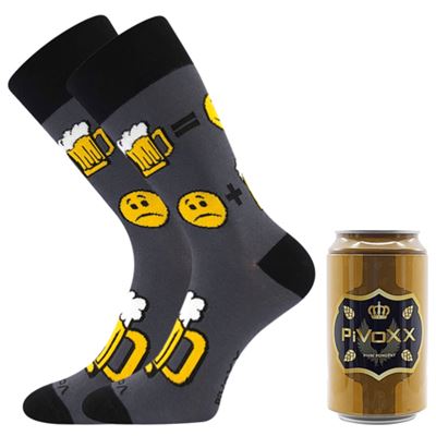 Ponožky pánské letní PIVOXX + PLECHOVKA s obrázky PIVA vzor E