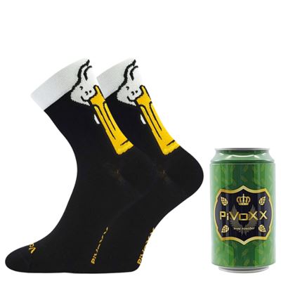 Ponožky pánské letní PIVOXX + PLECHOVKA s obrázky PIVA vzor C