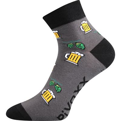 Ponožky pánské letní PIFF 01 vtipné s obrázky PIVO (3 páry)