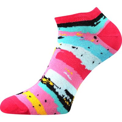 Ponožky dámské nízké PIKI 66 letní BAREVNÉ (3 páry)