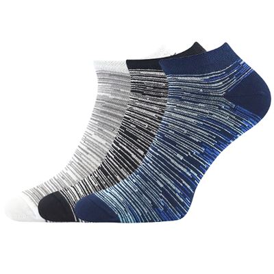 Ponožky dámské nízké PIKI 70 letní PROUŽKOVANÉ (3 páry)