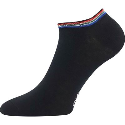 Ponožky dámské nízké PIKI 74 letní PROUŽKOVANÉ černé (2 páry)