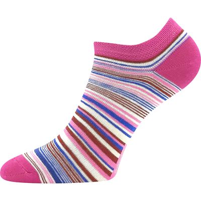 Ponožky dámské nízké PIKI 75 letní PROUŽKOVANÉ (3 páry)