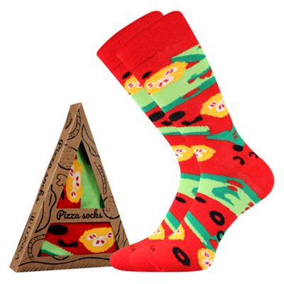 Ponožky originální s motivem PIZZA v krabičce MARGHERITA