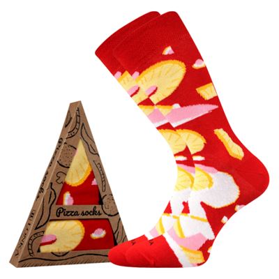Ponožky originální s motivem PIZZA v krabičce HAWAII