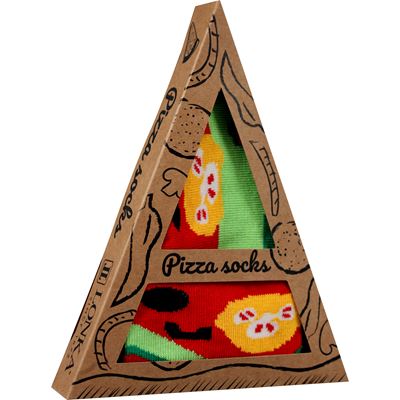 Ponožky originální s motivem PIZZA v krabičce MARGHERITA