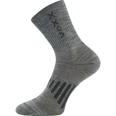 Ponožky slabé z merino POWRIX s ionty stříbra SVĚTLE ŠEDÉ