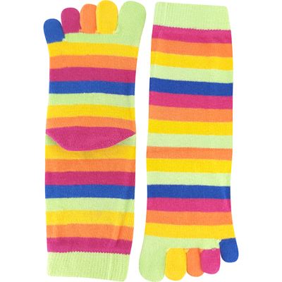 Ponožky prstové bavlněné PRSTAN 10 pruhované ALIEN