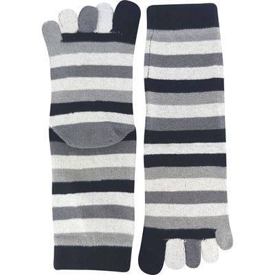 Ponožky prstové bavlněné PRSTAN 10 pruhované CROW