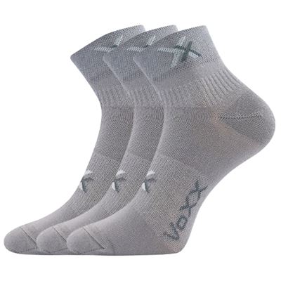 Ponožky bavlněné sportovní QUENDA světle šedé (3 páry)