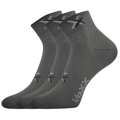 Ponožky bavlněné sportovní QUENDA tmavě šedé (3 páry)