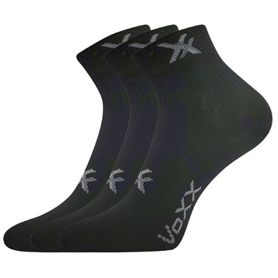 Ponožky bavlněné sportovní QUENDA černé (3 páry)