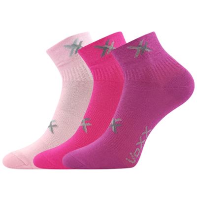 Ponožky dětské bavlněné sportovní QUENDIK mix dívčí (3 páry)