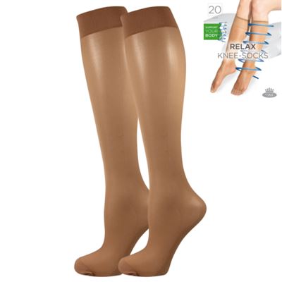 Podkolenky dámské silonkové RELAX knee socks BEIGE (tělové) (6 párů)
