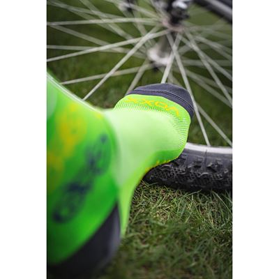 Ponožky cyklistické RALF X obrázkové BIKE ZELENÉ