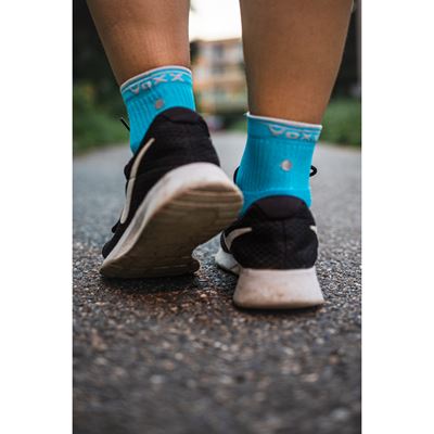 Ponožky sportovní RAY s reflexním prvkem NEON TYRKYSOVÉ