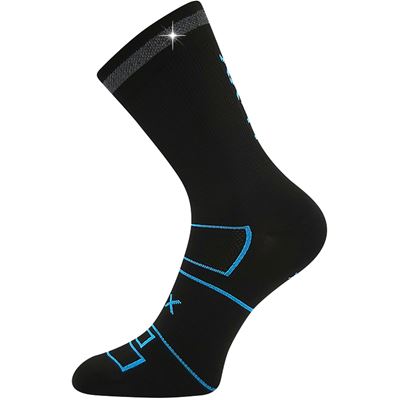 Ponožky sportovní REFLEXON s reflexním prvkem ČERNÉ s tyrkysovou