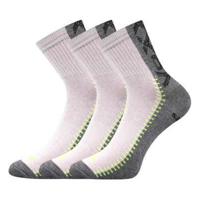 Ponožky nižší slabé REVOLT se stříbrem SVĚTLE ŠEDÉ (3 páry)