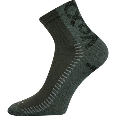 Ponožky nižší slabé REVOLT se stříbrem KHAKI