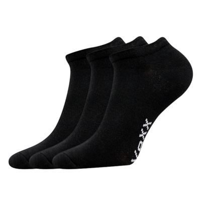 Ponožky krátké slabé REX 00 bavlněné ČERNÉ (3 páry)