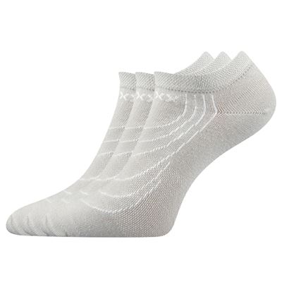 Ponožky krátké slabé REX 02 bavlněné SVĚTLE ŠEDÉ (3 páry)
