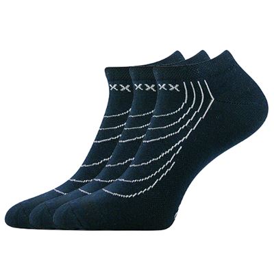 Ponožky krátké slabé REX 02 bavlněné TMAVĚ MODRÉ (3 páry)
