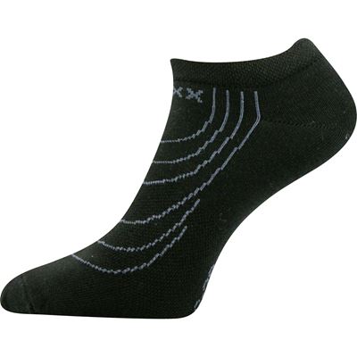 Ponožky krátké slabé REX 02 bavlněné ČERNÉ