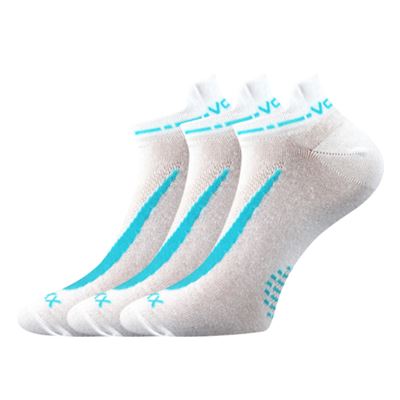 Ponožky krátké slabé REX 10 bavlněné BÍLÉ (3 páry)